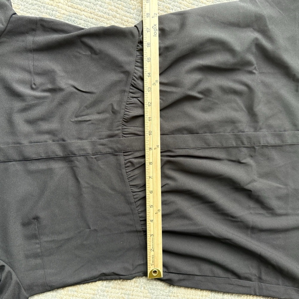 Tuckernuck Royal Shirt Dress Women's XXS Black Stretch Crepe Mini $148 Y24227T - Picture 11 of 14